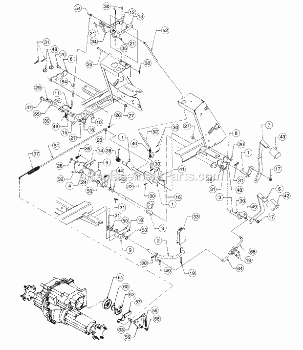 Brake And Control Pedals Diagram and Parts List for 2176 13A-274G100 Cub Cadet Lawn Tractor